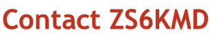 Contact ZS6KMD
